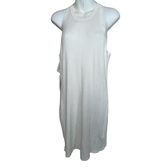 NWT Aritzia Sun Deh Jodie Crew Neck Tank Dress White Espace Size XL - Picture 1 of 10